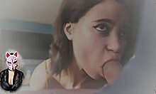 סרטון מצויר תלת מימדי תוצרת בית של חברה שמקבלת סקס אוראלי